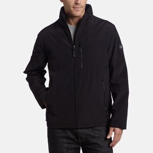 Tumi Tech Men’s Black Soft Shell Jacket Zip Front Travel T-Tech XXL